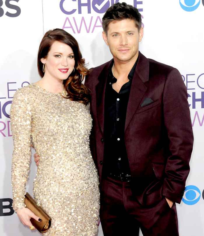 Danneel Harris and Jensen Ackles arrive for the 34th Annual People's Choice Awards - Arrivals held at Nokia Theater at L.A. Live on January 9, 2013 in Los Angeles, California.