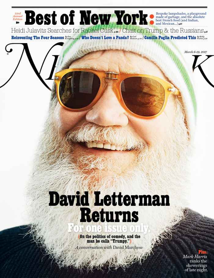 David Letterman New York Magazine cover