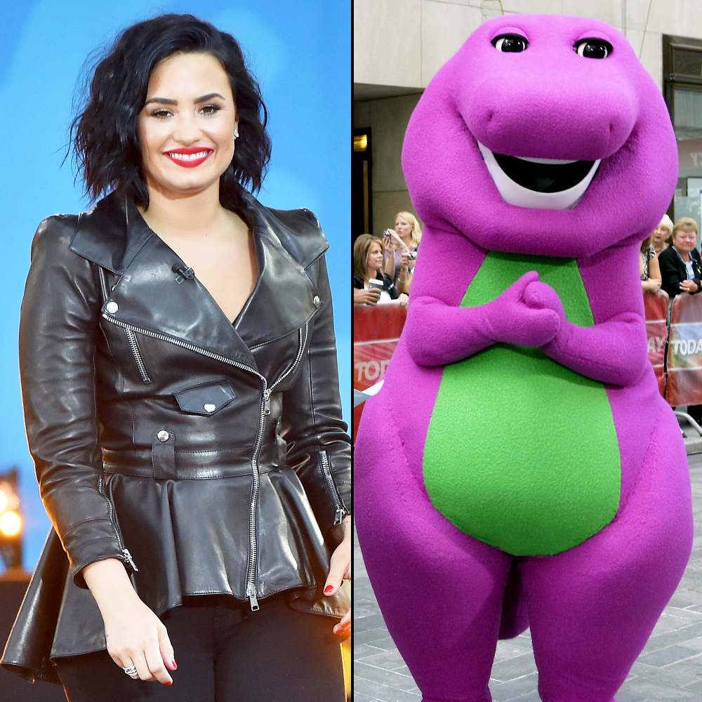 Demi Lovato and Barney