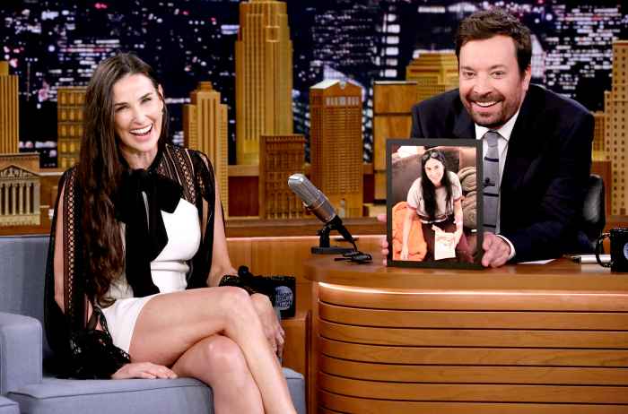 Demi Moore during an interview with host Jimmy Fallon on June 12, 2017.