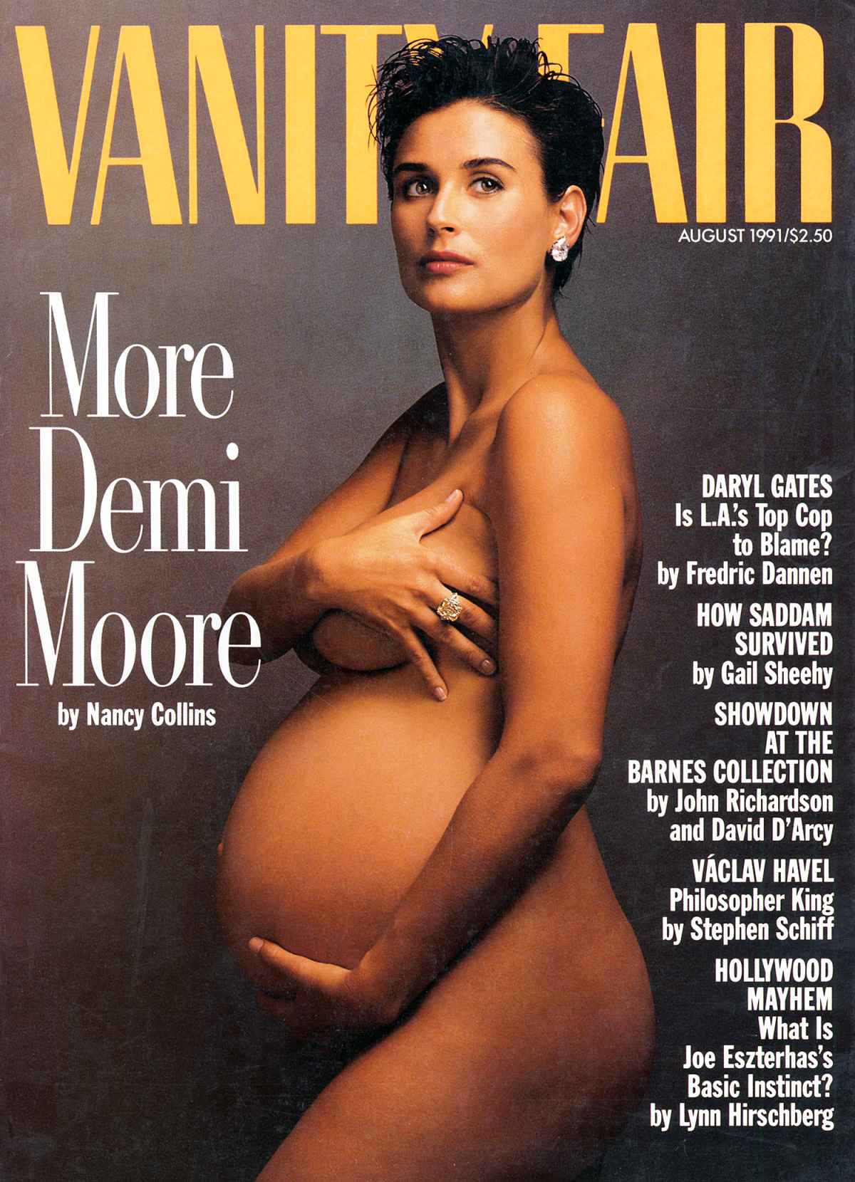 Natalie Portman Tits - Pregnant Natalie Portman Channels Demi Moore in Bare Bump Pic
