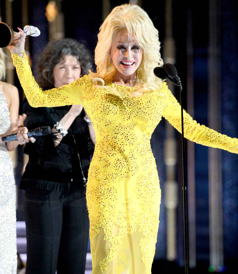 Dolly Parton at the 50th Annual CMA Awards.