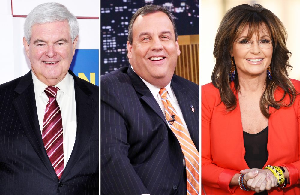 Newt Gingrich, Chris Christie and Sarah Palin