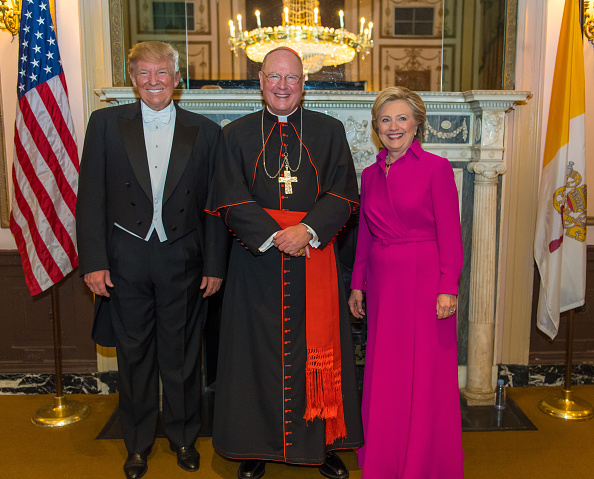 Donald Trump, Cardinal Timothy Dolan, Hillary Clinton