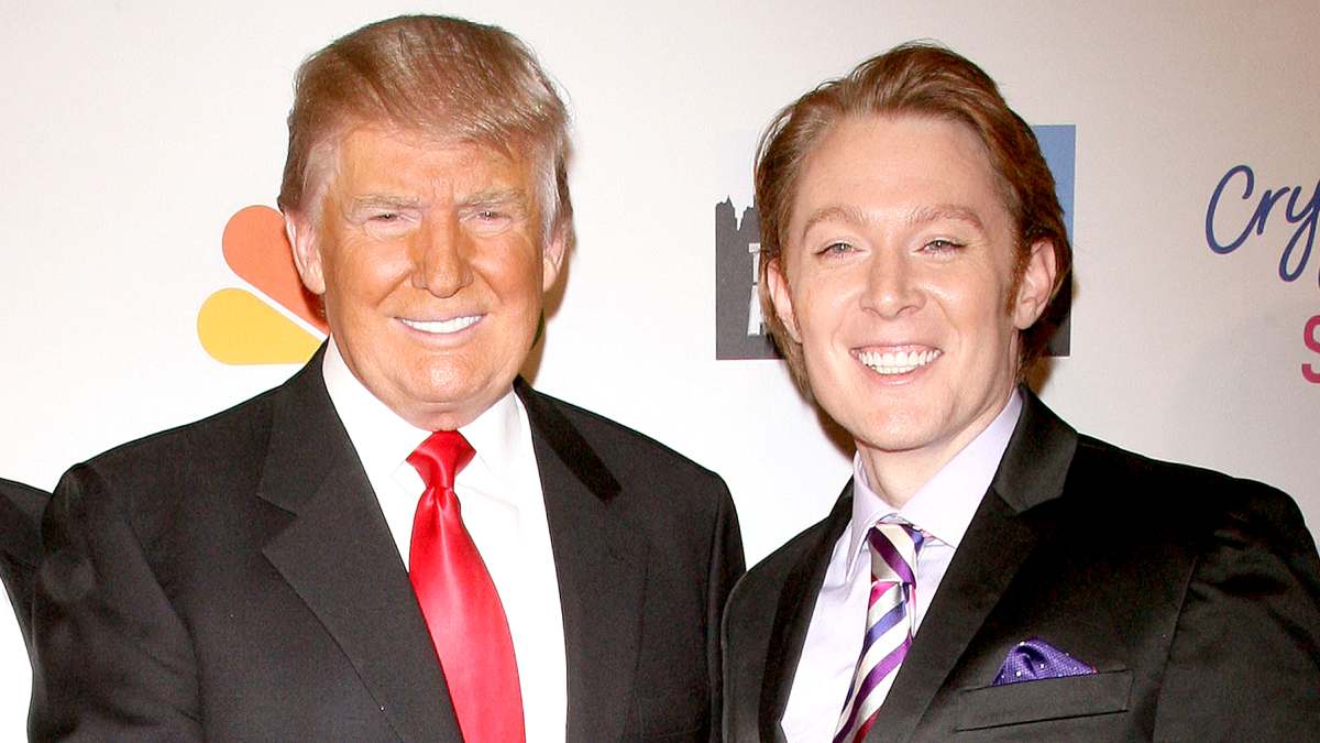 Donald Trump and Clay Aiken attend the "Celebrity Apprentice" Live Finale at American Museum of Natural History on May 20, 2012 in New York City.