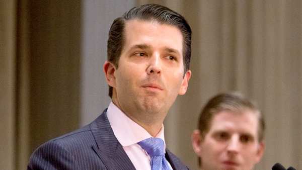 Donald Trump Jr. speaks during the grand opening ceremony of Trump International Hotel & Tower in Vancouver, British Columbia, Canada, on February 28, 2017.