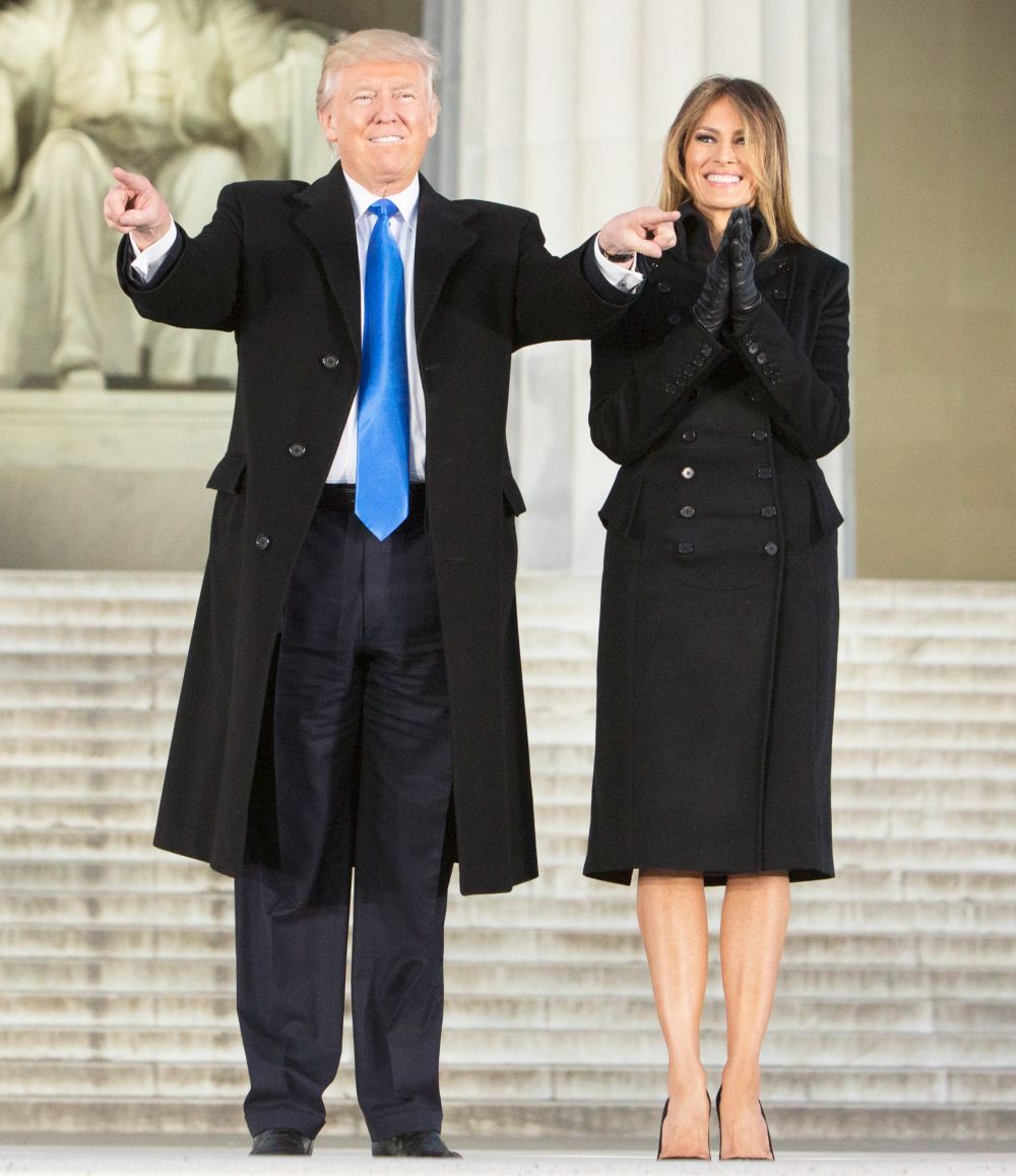 President-elect of The United States Donald J. Trump and first lady-elect of The United States Melania Trump arrive at the
