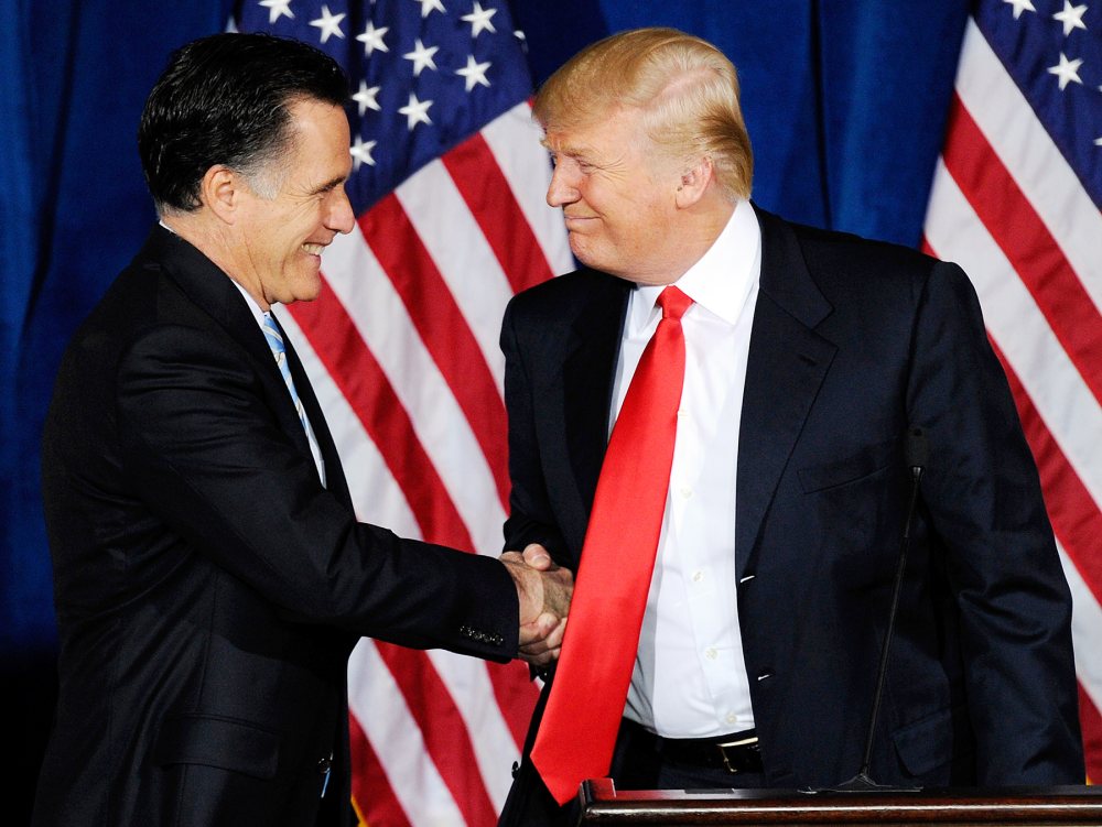 Mitt Romney and Donald Trump in 2012