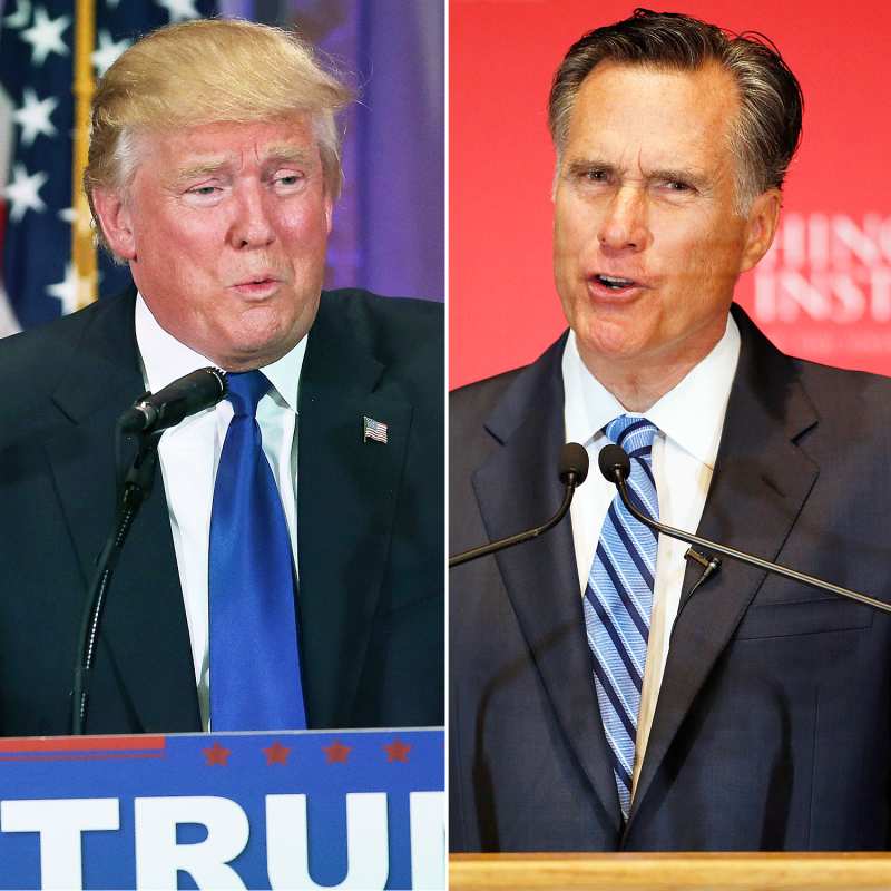 Donald Trump and Mitt Romney