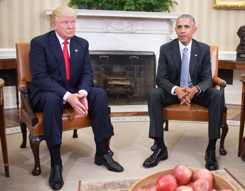 Donald Trump and President Barack Obama