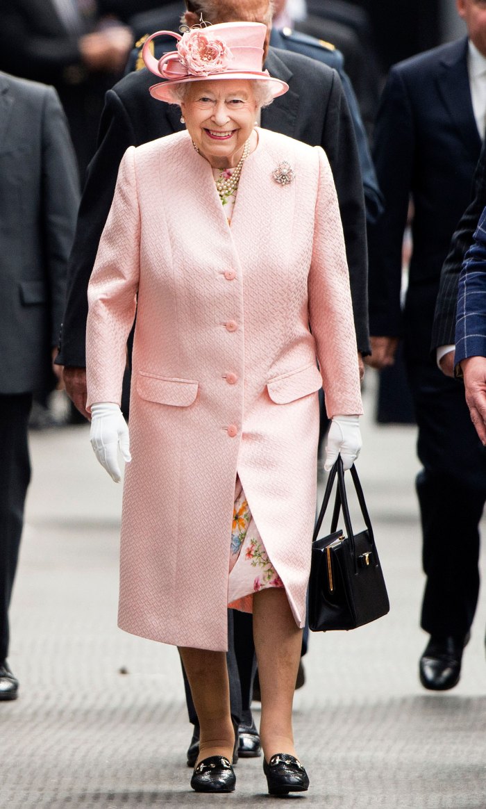 Queen Elizabeth II Takes a Cue From Kate Middleton in Recycled Dress