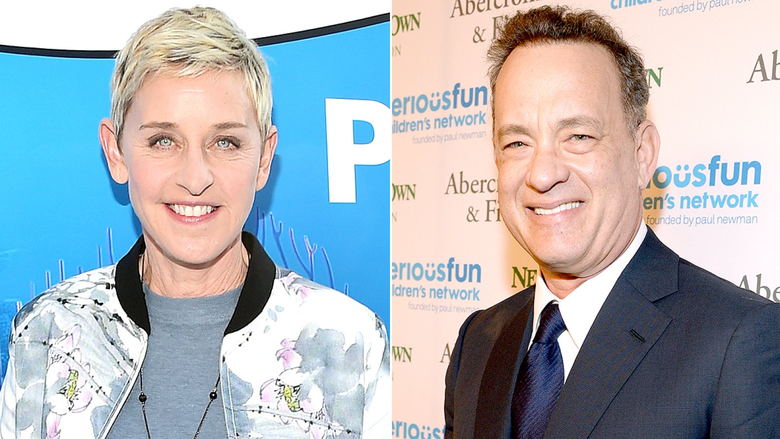 Ellen DeGeneres and Tom Hanks