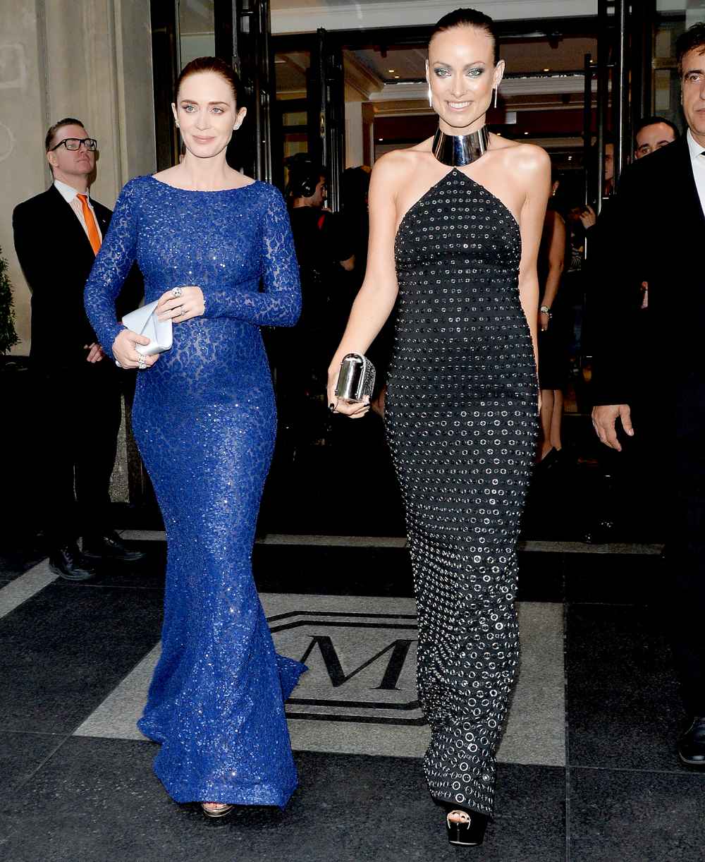 Emily Blunt and Olivia Wilde leave from The Mark Hotel for the 2016