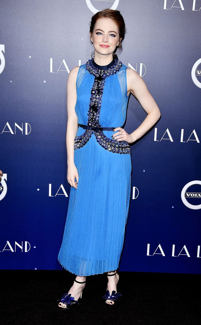 Emma Stone Matches Makeup To Blue Dress Video