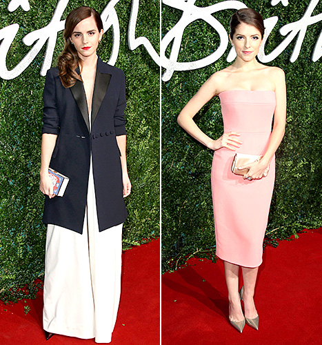 Emma Watson and Anna Kendrick - British Fashion Awards