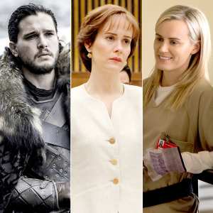 Kit Harington as Jon Snow, Sarah Paulson as Marcia Clark, and Taylor Schilling as Piper Chapman