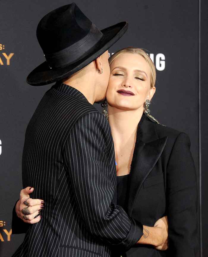 Ashlee Simpson and Evan Ross arrive at the premiere of Lionsgate's