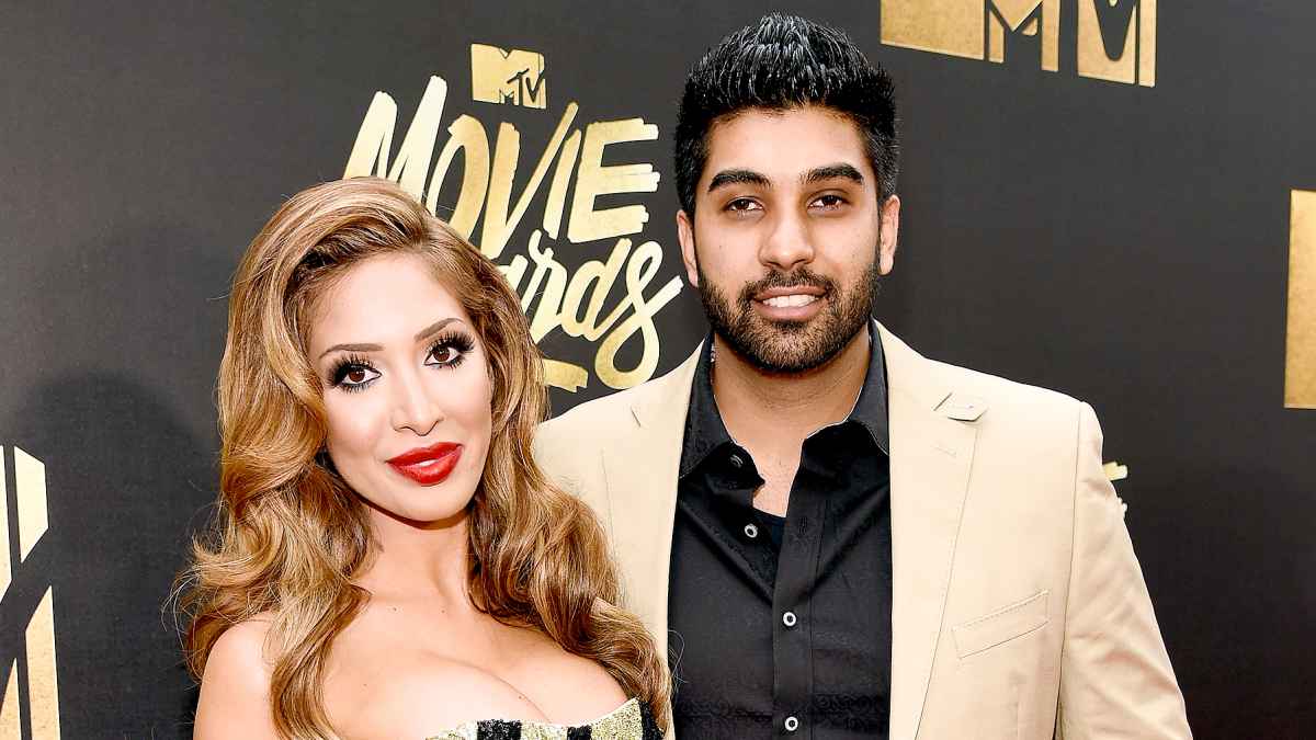 Farrah Abraham and Simon Saran attend the 2016 MTV Movie Awards at Warner Bros. Studios on April 9, 2016 in Burbank, California.