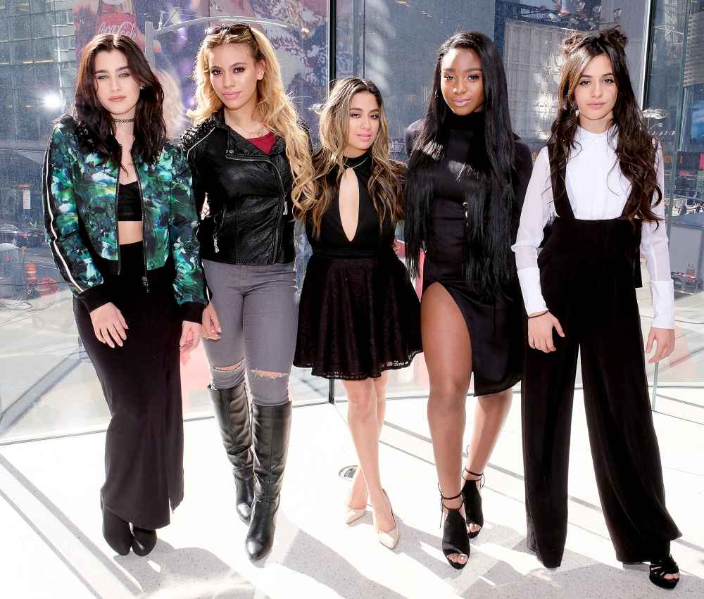 Lauren Jauregui, Dinah-Jane Hansen, Ally Brooke, Normani Kordei, and Camila Cabello of Fifth Harmony visit