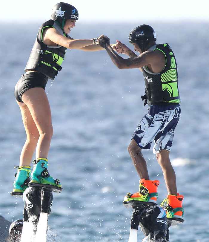 Kylie Jenner and Tyga in St Barts on August 19.
