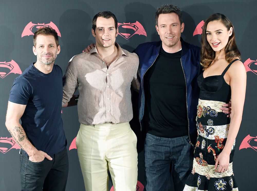 Zack Snyder, Henry Cavill, Ben Affleck and Gal Gadot