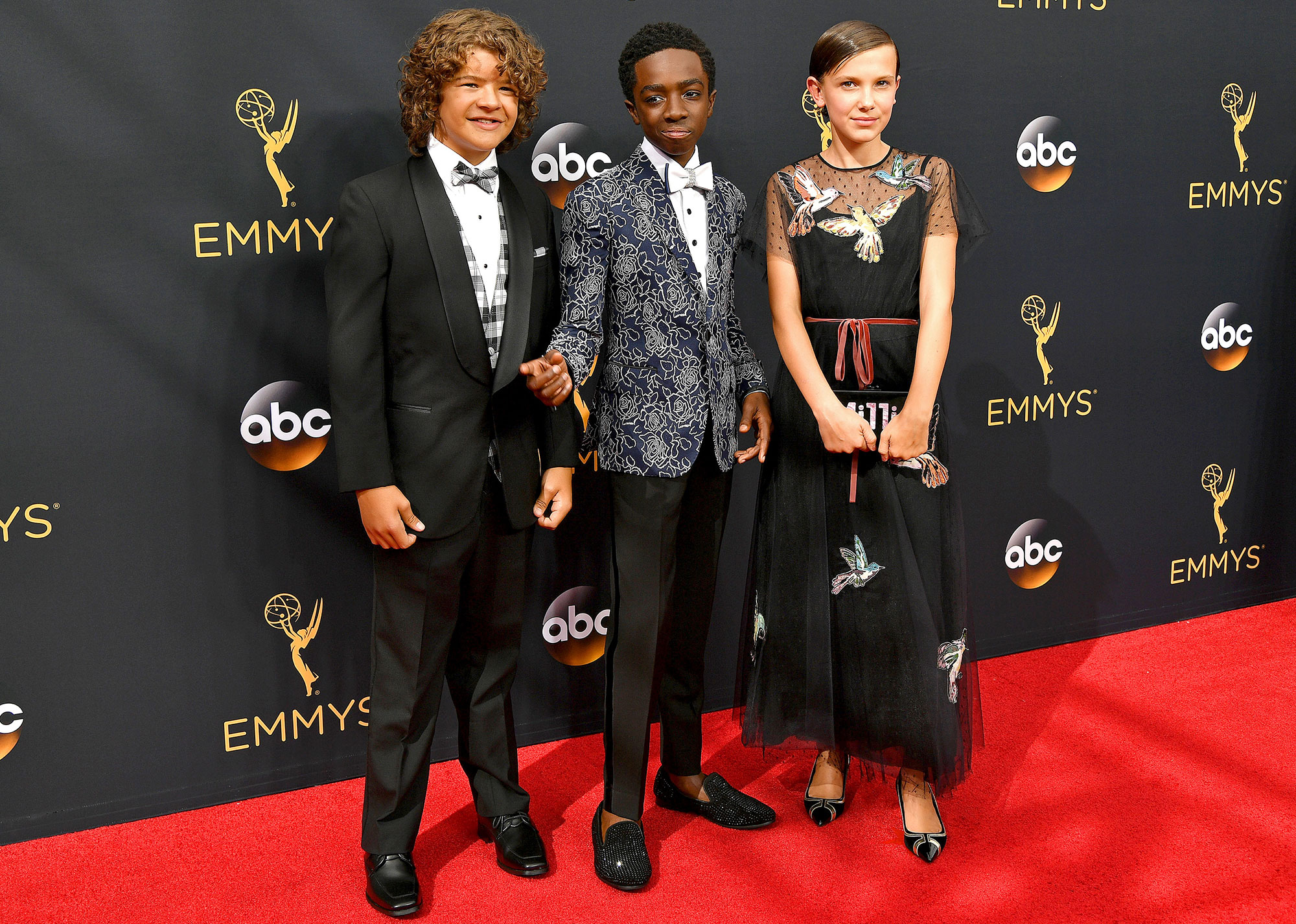 Gaten Matarazzo, Caleb McLaughlin and Millie Bobby Brown