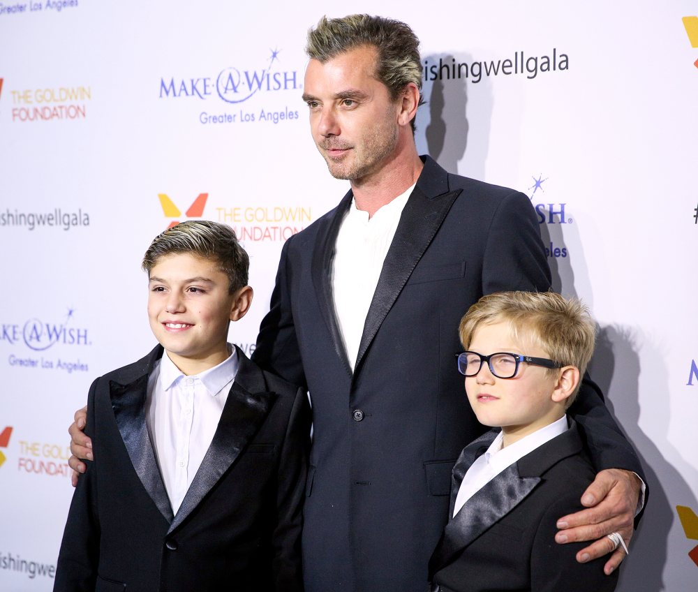 Kingston Rossdale, from left, Gavin Rossdale and Zuma Rossdale arrive at the 4th Annual Wishing Well Winter Gala at the Hollywood Palladium on Wednesday, Dec. 7, 2016, in Los Angeles.