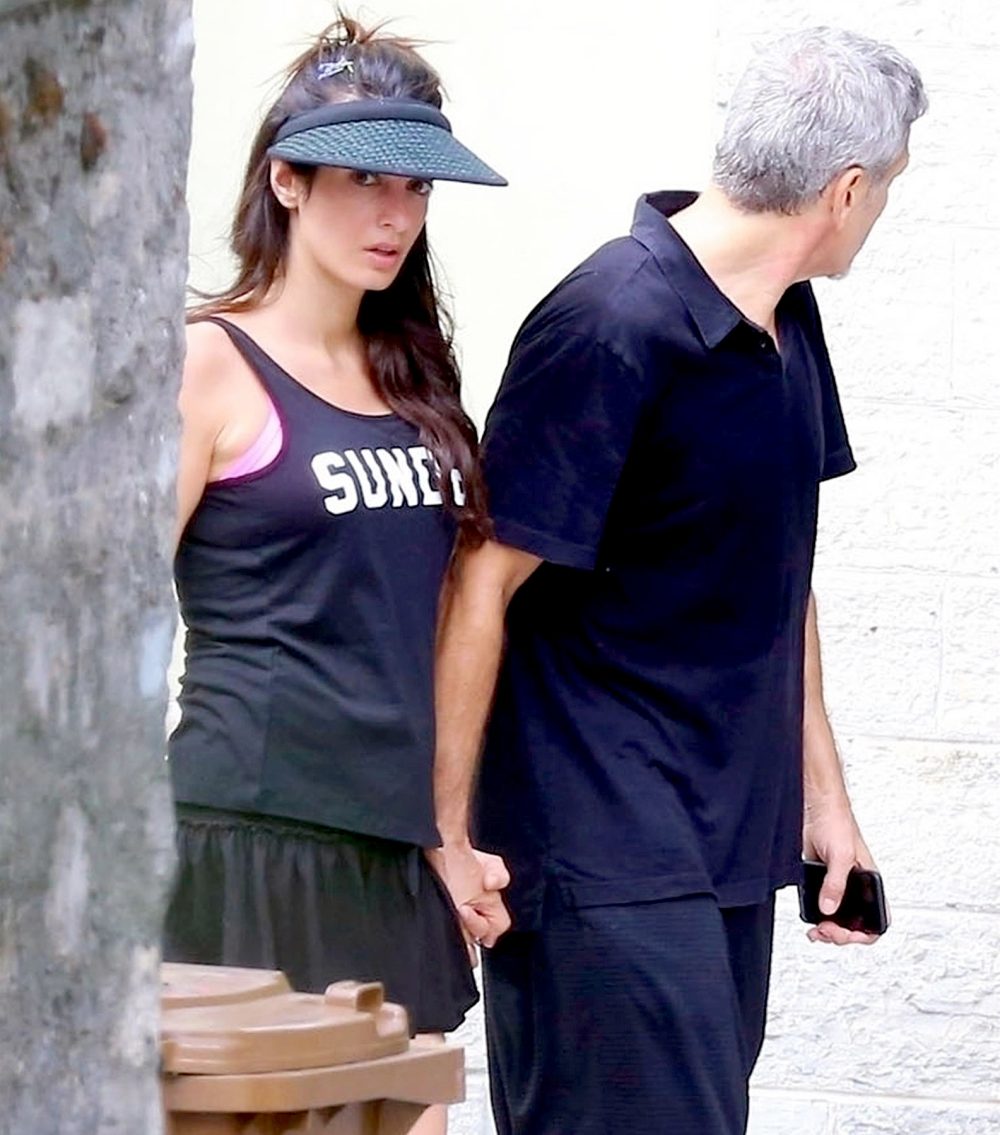 George Clooney and Amal Clooney head home after enjoying a tennis match together in Laglio, Italy, on August 17, 2017.