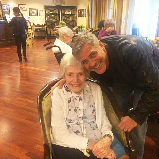 George Clooney nursing home resident fan