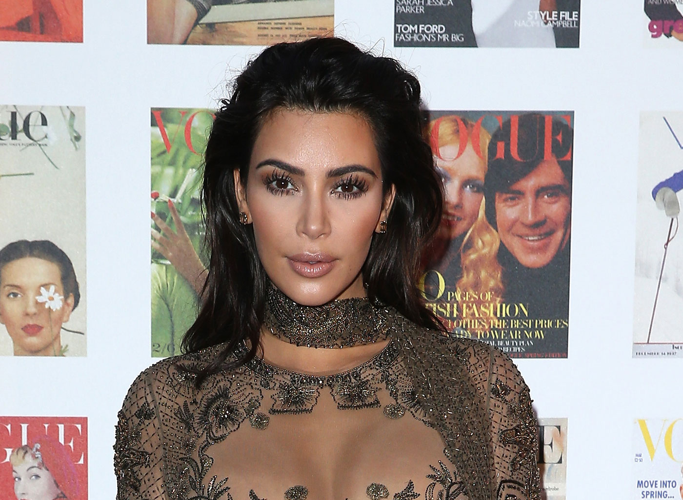 Kim Kardashian has shared a raunchy selfie in honor of National Selfie Day