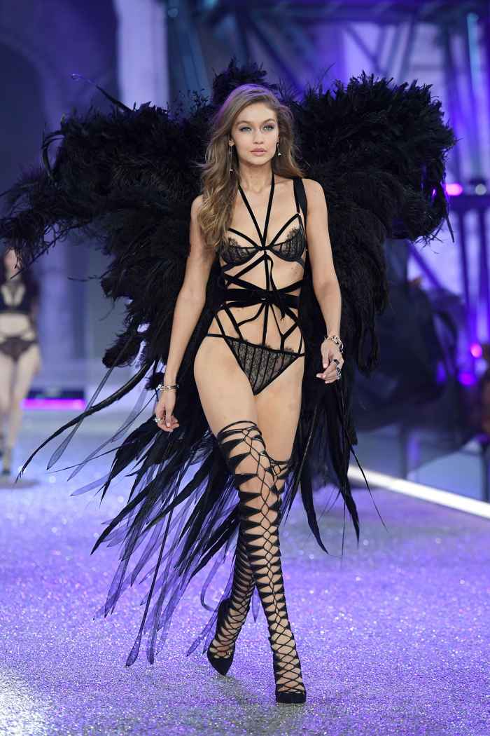 Gigi Hadid walks the runway during the 2016 Victoria's Secret Fashion Show on November 30, 2016 in Paris, France.