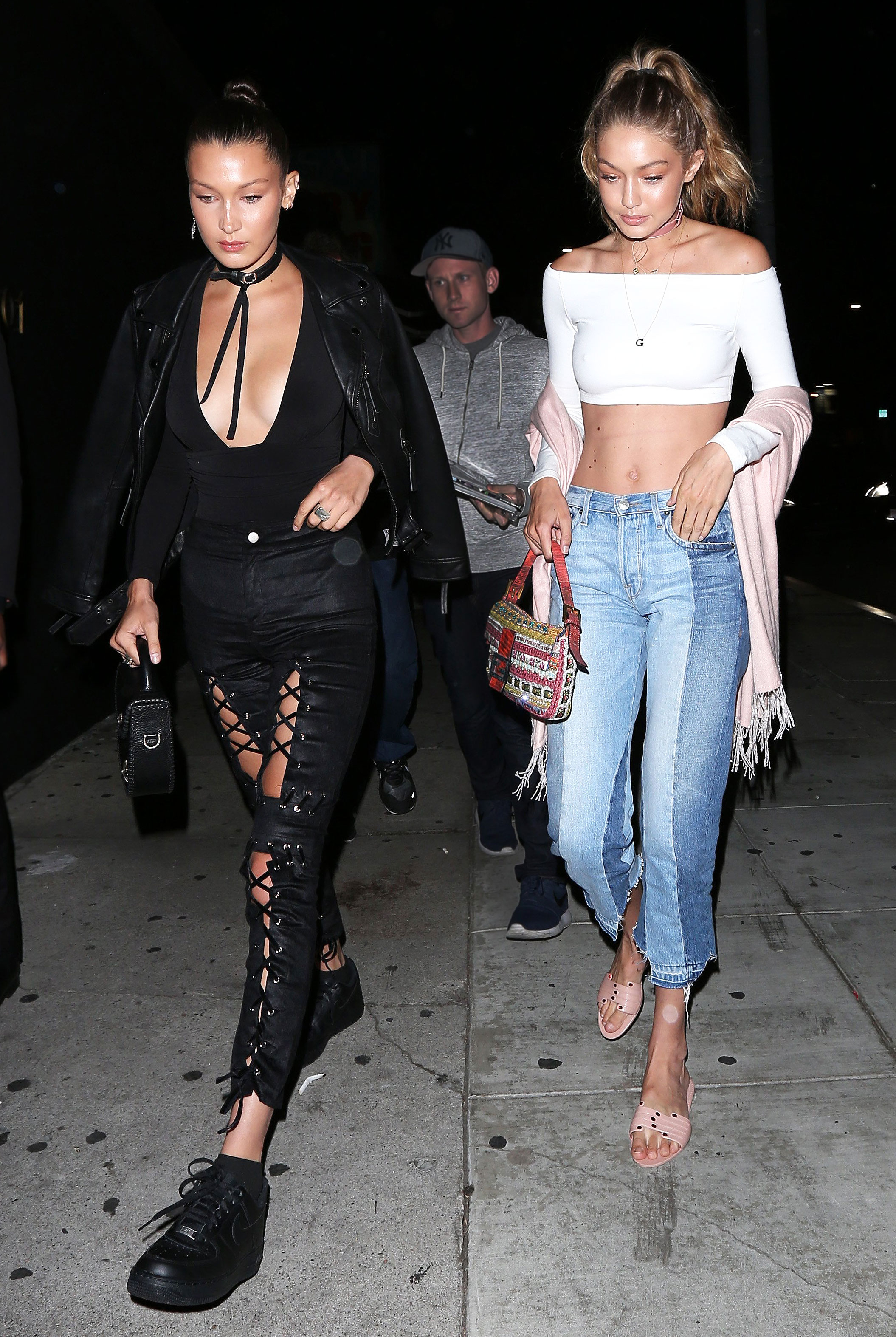 Gigi Bella Hadids Girls Night Out Ensembles Show Major Skin