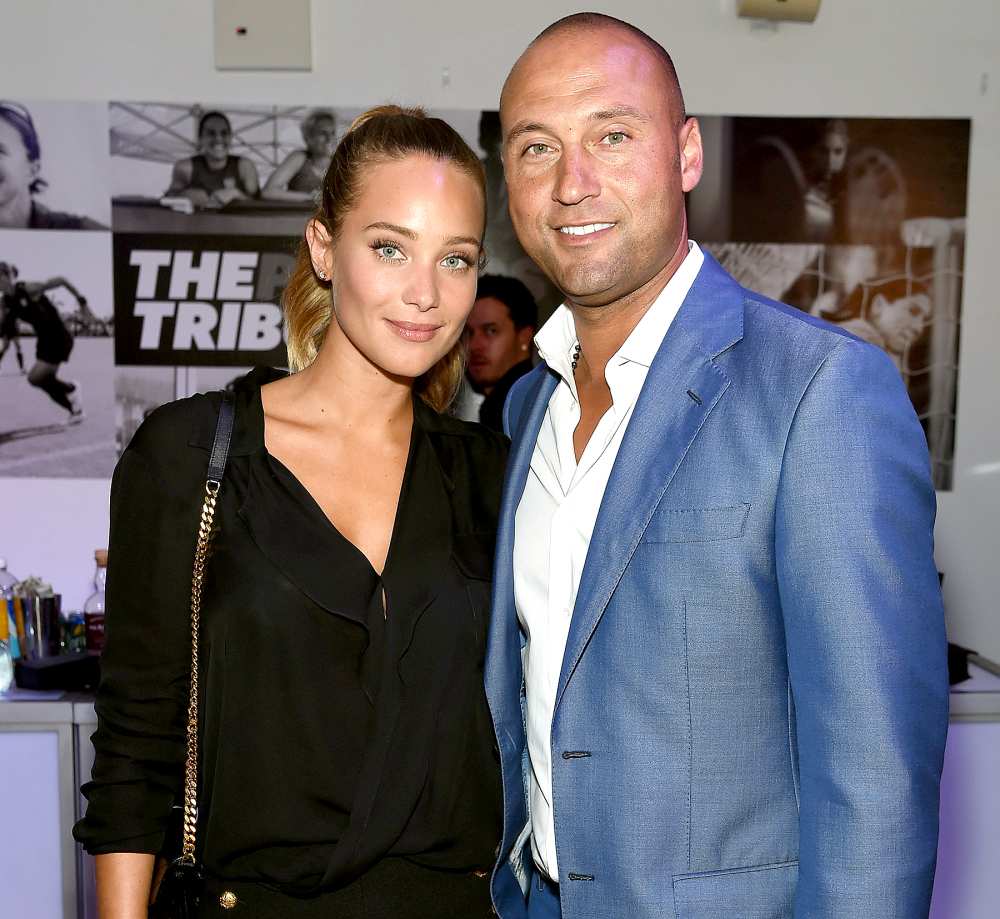 Hannah Davis and Derek Jeter attend the Players' Tribune party to celebrate women in sports and the 2015 U.S. Open on August 24, 2015.