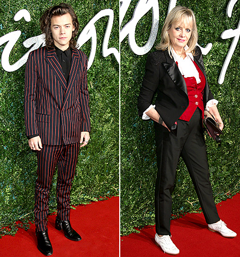Harry Styles and Twiggy - Britsh Fashion Awards