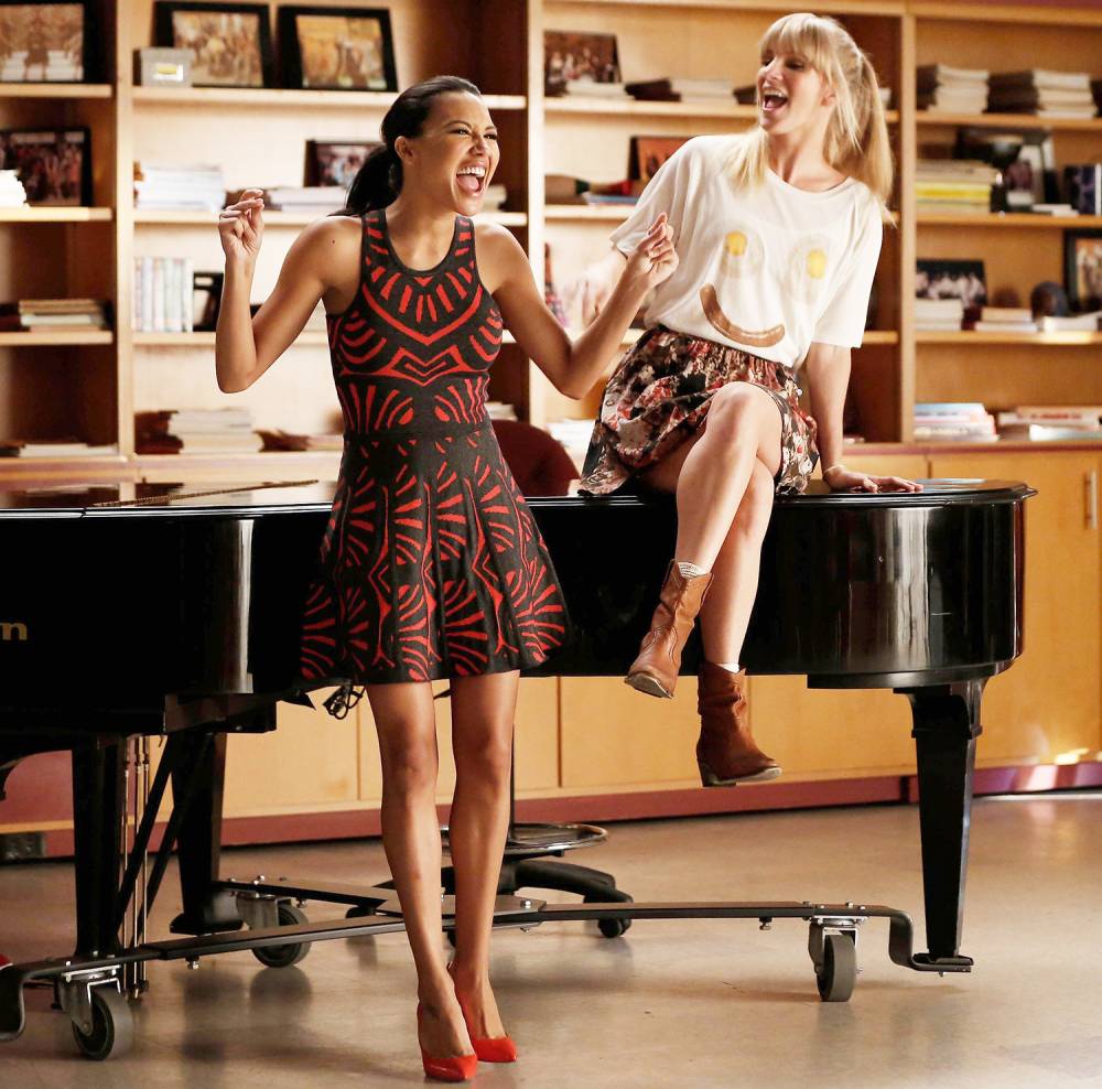 Naya Rivera and Heather Morris