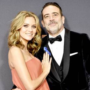 Jeffrey Dean Morgan and Hilarie Burton attend the 69th Annual Primetime Emmy Awards at Microsoft Theater on September 17, 2017 in Los Angeles, California.