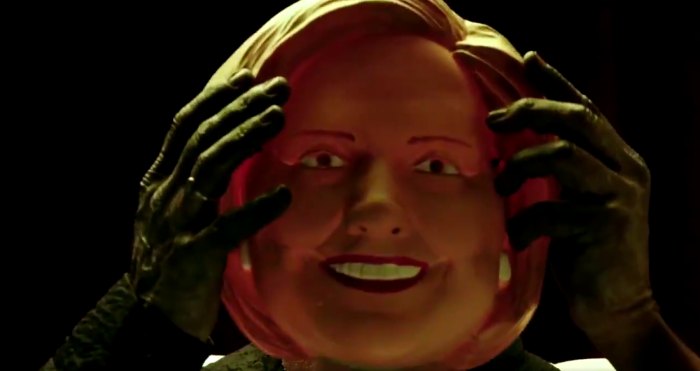 A Hillary Clinton mask appears in the American Horror Story: Cult's credits.