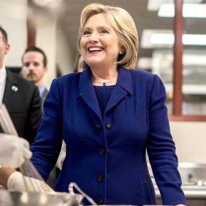 Hillary Clinton visits cooking classes at the Culinary Academy of Las Vegas in north Las Vegas, Nevada on Wednesday January 6, 2016.