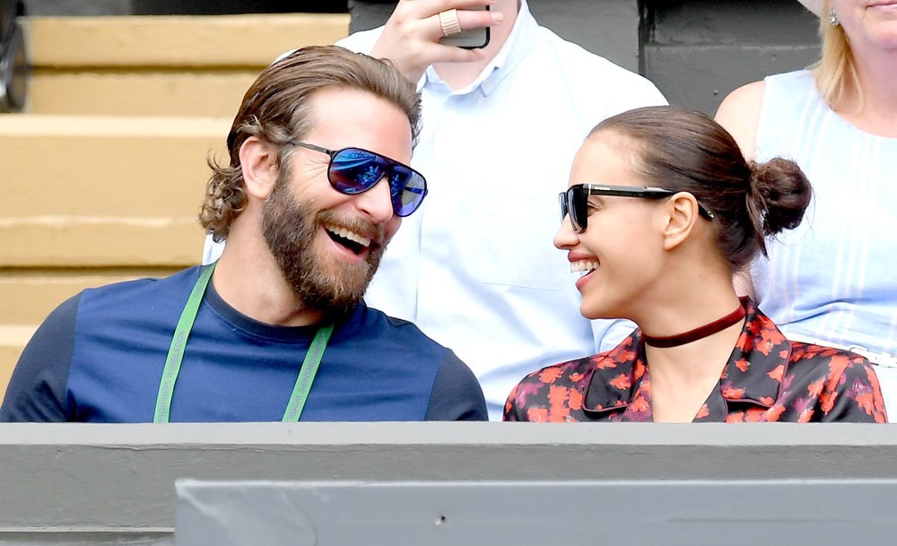 Bradley Cooper and Irina Shayk attend the Wimbledon Tennis Championships in London on July 8, 2016.