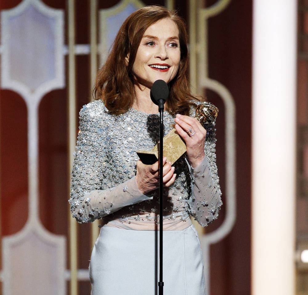 Golden Globes 2017: Isabelle Huppert Wins Best Actress in Surprise Wi | Us Weekly Golden Globes 2017: Isabelle Huppert Wins Best Actress in Surprise Wi | Us Weekly