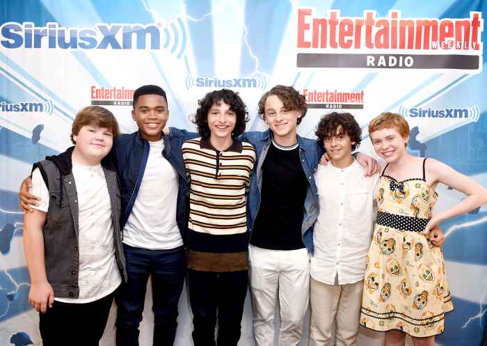 Chosen Jacobs, Jeremy Ray Taylor, Finn Wolfhard, Jack Dylan Grazer, Wyatt Oleff and Sophia Lillis attend SiriusXM's Entertainment Weekly Radio Channel Broadcasts From Comic Con 2017 at Hard Rock Hotel San Diego on July 20, 2017 in San Diego, California.