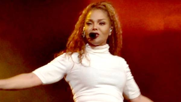 Janet Jackson performs after the Dubai World Cup at the Meydan Racecourse on March 26, 2016 in Dubai, United Arab Emirates.