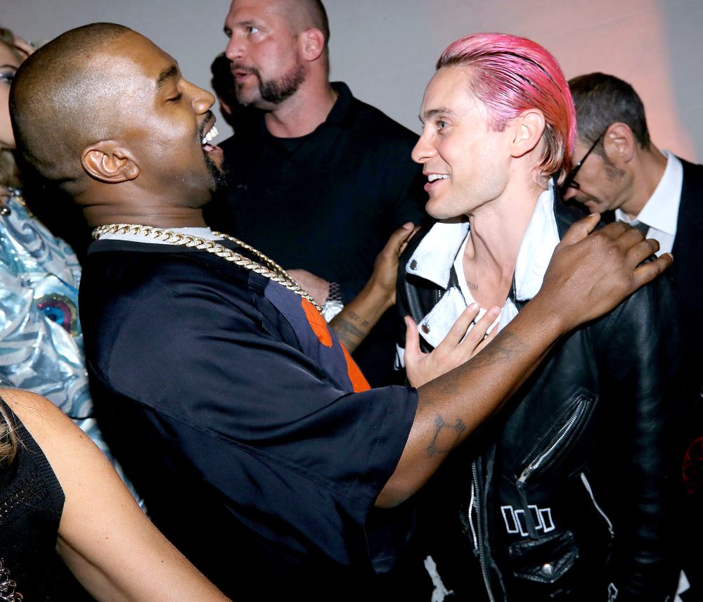 Kanye West and Jared Leto attend Vogue 95th Anniversary Party on October 3, 2015 in Paris, France.
