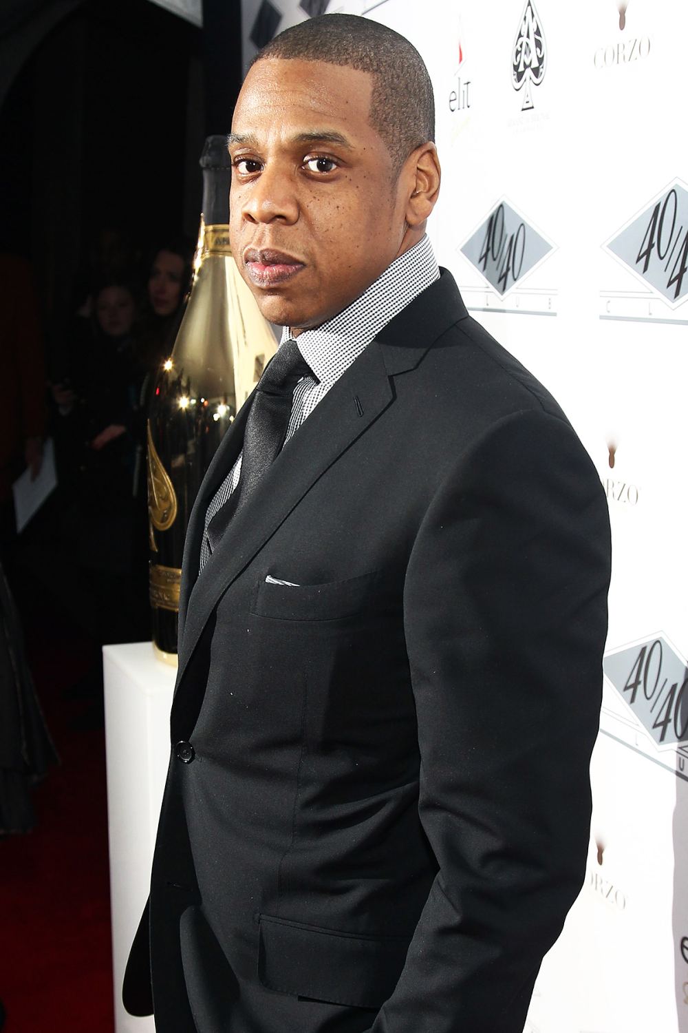Jay-Z attends the grand re-opening of his 40/40 Club on January 18, 2012 in New York City.
