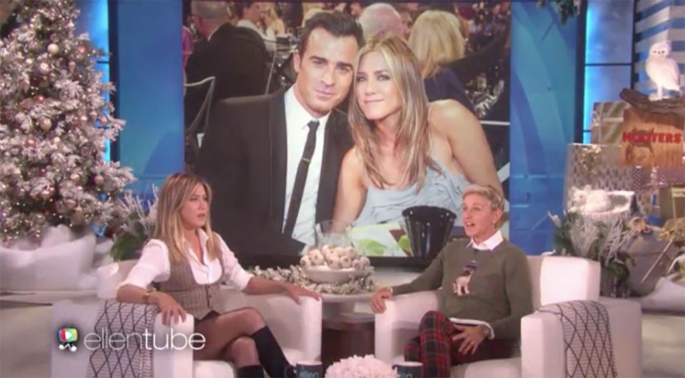 Jennifer Aniston told 'The Ellen DeGeneres Show' host about her surprise Thanksgiving gift