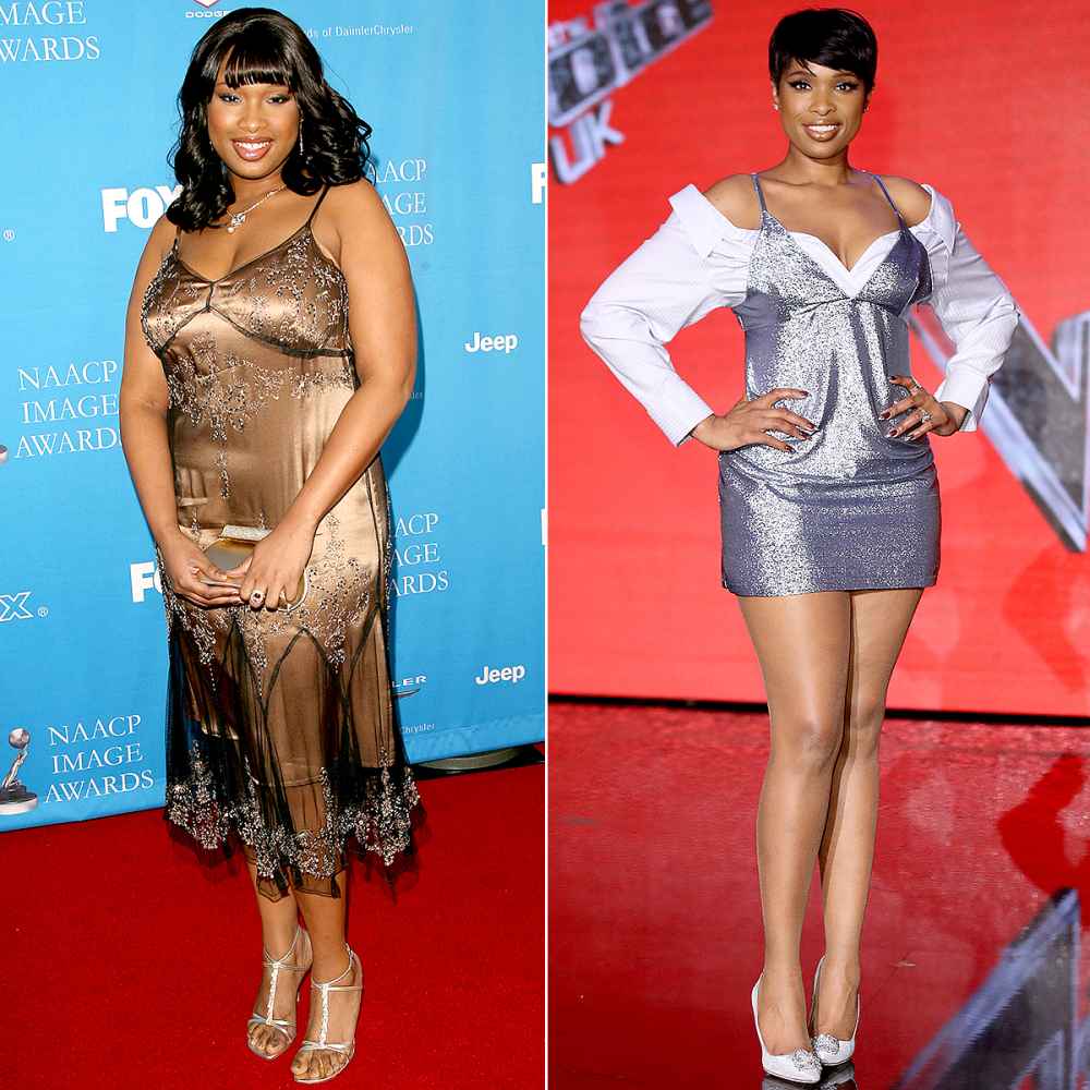 Jennifer Hudson at the NAACP Awards in 2006; Jennifer Hudson attends the final of The Voice UK on March 29, 2017 in London, United Kingdom.