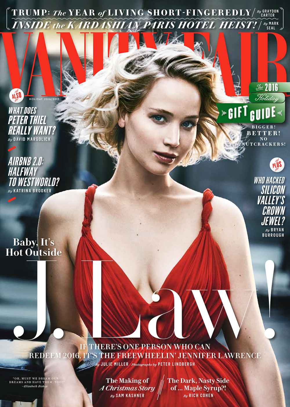 Jennifer Lawrence on the cover of 'Vanity Fair.'