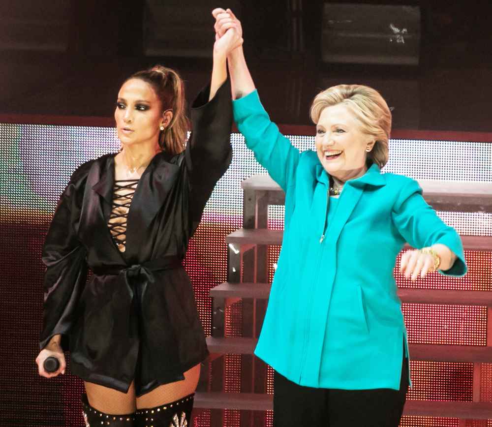 Jennifer Lopez and Hillary Clinton