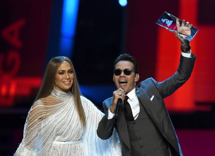 Jennifer Lopez and Marc Anthony at the Latin Grammy Awards 2016