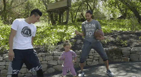 Jeremy Lin and Riley Curry